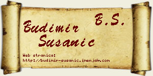 Budimir Susanić vizit kartica